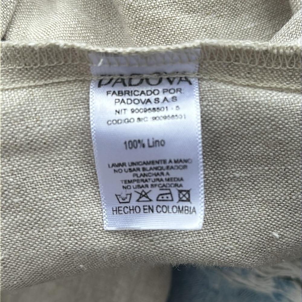 Padova Linen High Waist Paperbag Pleated Wide-Leg Pants in Beige Size 8 - Picture 10 of 10
